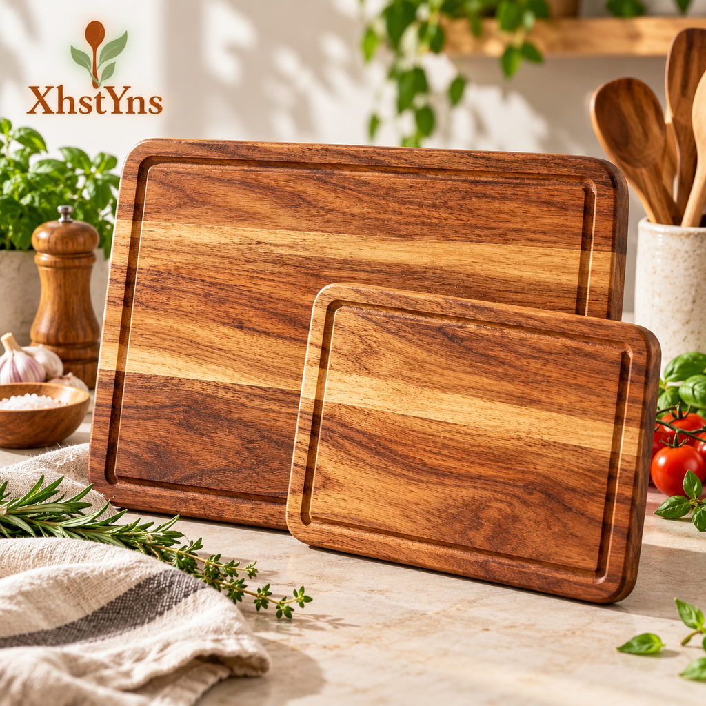 Acacia Wood Cutting Board Set