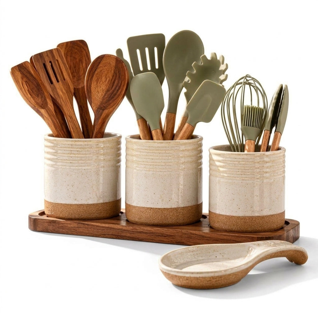 Ceramic Butter Dish with Bamboo Lid