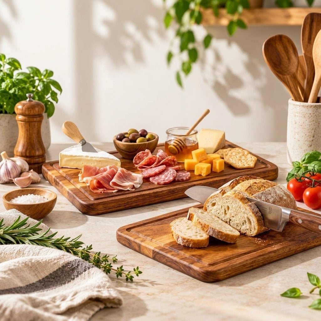 Acacia Wood Cutting Board Set
