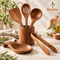 Natural Wood Cooking Utensil Set
