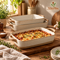 Speckled Stoneware Baking Dish Set